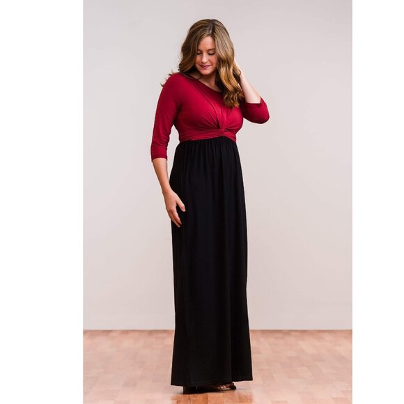 Latched Mama Nursing Wrap Maxi Dress M - Picture 1 of 5